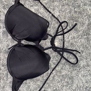 black bathing suite top